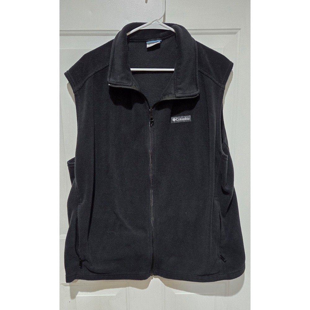 Columbia Men's Full Zip Fleece Vest Black Size XXL